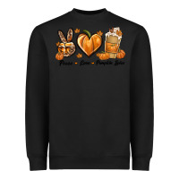 Black Peace Love Pumpkin Spice Heavyweight Sweatshirt - texasbilliewilder