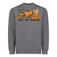 Storm Peace Love Pumpkin Spice Heavyweight Sweatshirt - texasbilliewilder