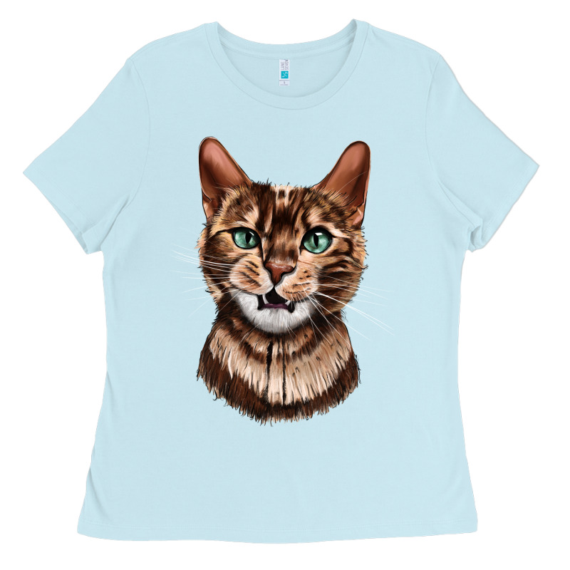 Bengal Cat Face Ladies Tee by LillyAllenDesigns | Teevron