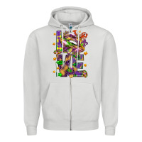 Dove Grey Mardi Gras love lips Zipper Hoodie - HowdyJamesFarm