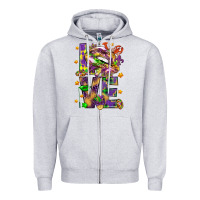 Heather Grey Mardi Gras love lips Zipper Hoodie - HowdyJamesFarm