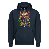 Navy Mardi Gras love lips Zipper Hoodie - HowdyJamesFarm