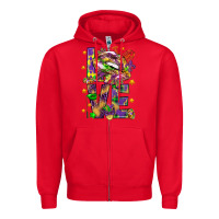 Red Mardi Gras love lips Zipper Hoodie - HowdyJamesFarm