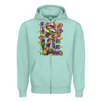 Seafoam Mardi Gras love lips Zipper Hoodie - HowdyJamesFarm