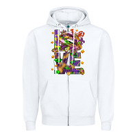 White Mardi Gras love lips Zipper Hoodie - HowdyJamesFarm