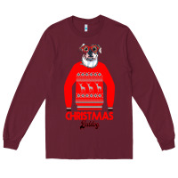 Christmas Buldog Long Sleeve Tee | Teevron