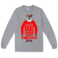 Heather Grey Christmas Buldog Long Sleeve Tee - Bettercallsaul