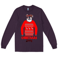 Plum Christmas Buldog Long Sleeve Tee - Bettercallsaul