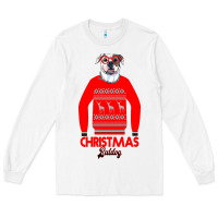 White Christmas Buldog Long Sleeve Tee - Bettercallsaul