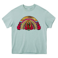 Arona lady of guadalupe rainbow Heavy Core Tee - Jasminsmagicworld