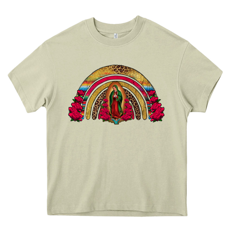 Lady Of Guadalupe Rainbow Heavy Core Tee by Jasminsmagicworld | Teevron