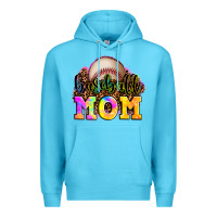 Ocean Blue baseball mom Premium Hoodie - OliviaCreatesArt