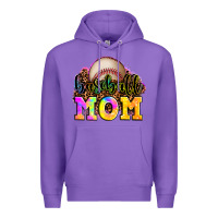 Purple baseball mom Premium Hoodie - OliviaCreatesArt