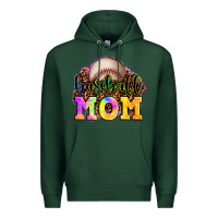 Sports Green baseball mom Premium Hoodie - OliviaCreatesArt