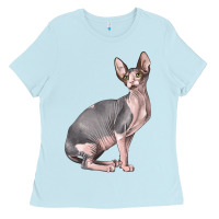 Baby Blue Sphynx Cat Ladies Tee - LillyAllenDesigns