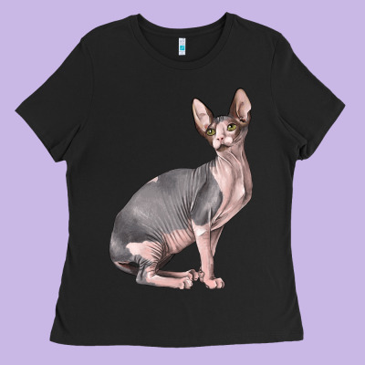 Sphynx Cat Ladies Tee Designed By Lillyallendesigns