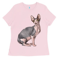 Bubblegum Pink Sphynx Cat Ladies Tee - LillyAllenDesigns