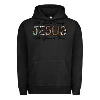 Pigment Black His Love is Strong Jesus His Grace is Free Urban Hoodie - CowhideDigitalArt