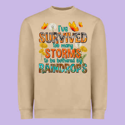 I've Survived Too Many Storms Heavyweight Sweatshirt Designed By Texasbilliewilder