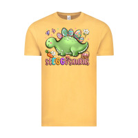 Vintage Mustard easter stegosaurus delight Vintage Tee - LillyAllenDesigns