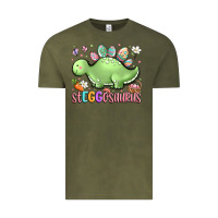 Vintage Olive easter stegosaurus delight Vintage Tee - LillyAllenDesigns