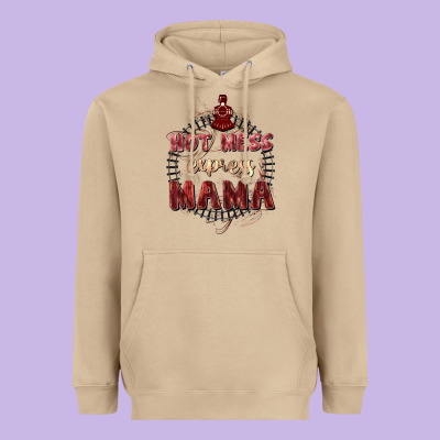 Hot Mess Express Mama Mother's Day Heavyweight Hoodie Designed By Fadigitalartstudio
