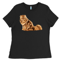 Black Persian Cat Ladies Tee - LillyAllenDesigns