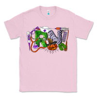 Bubblegum Pink Halloween RN Registered Nurse Classic Tee - LillyAllenDesigns