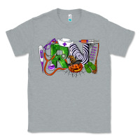 Heather Grey Halloween RN Registered Nurse Classic Tee - LillyAllenDesigns