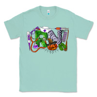 Seafoam Halloween RN Registered Nurse Classic Tee - LillyAllenDesigns