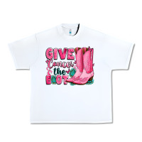 White give cancer the boot Urban Heavy Tee - LillyAllenDesigns