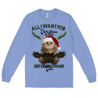 Colony Blue All I Want For Christmas Is You Just Kidding I Want Cats Long Sleeve Tee - Bettercallsaul