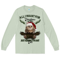 Matcha All I Want For Christmas Is You Just Kidding I Want Cats Long Sleeve Tee - Bettercallsaul