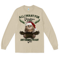 Mushroom All I Want For Christmas Is You Just Kidding I Want Cats Long Sleeve Tee - Bettercallsaul