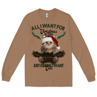 All I Want For Christmas Is You Just Kidding I Want Cats Long Sleeve Tee | Teevron