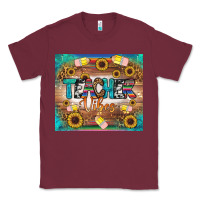 Burgundy teacher vibes tumbler Classic Tee - BundleAndBundleShop