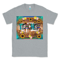 Heather Grey teacher vibes tumbler Classic Tee - BundleAndBundleShop
