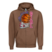 Chestnut Basketball girl Zipper Hoodie - HowdyJamesFarm