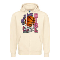 Sandshell Basketball girl Zipper Hoodie - HowdyJamesFarm