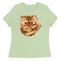 Matcha Persian Cat Face Ladies Tee - LillyAllenDesigns