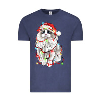 Vintage Denim christmas ragdoll cat Vintage Tee - LillyAllenDesigns