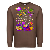 Chestnut Mardi Gras Skeletons Premium Sweatshirt - BundleAndBundleShop