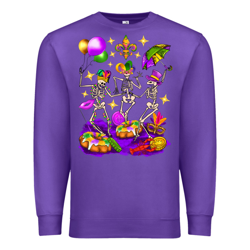Mardi Gras Skeletons Premium Sweatshirt by BundleAndBundleShop | Teevron