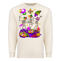 Sandshell Mardi Gras Skeletons Premium Sweatshirt - BundleAndBundleShop