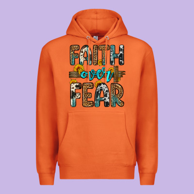 Faith Over Fear Premium Hoodie Designed By Oliviacreatesart