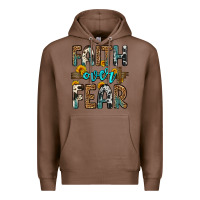 Chestnut faith over fear Premium Hoodie - OliviaCreatesArt