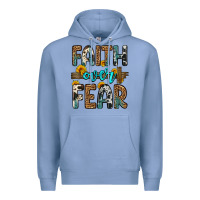 Colony Blue faith over fear Premium Hoodie - OliviaCreatesArt