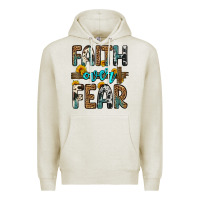 Oatmeal Heather faith over fear Premium Hoodie - OliviaCreatesArt