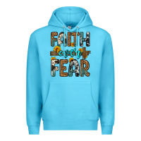 Ocean Blue faith over fear Premium Hoodie - OliviaCreatesArt