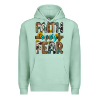 Seafoam faith over fear Premium Hoodie - OliviaCreatesArt